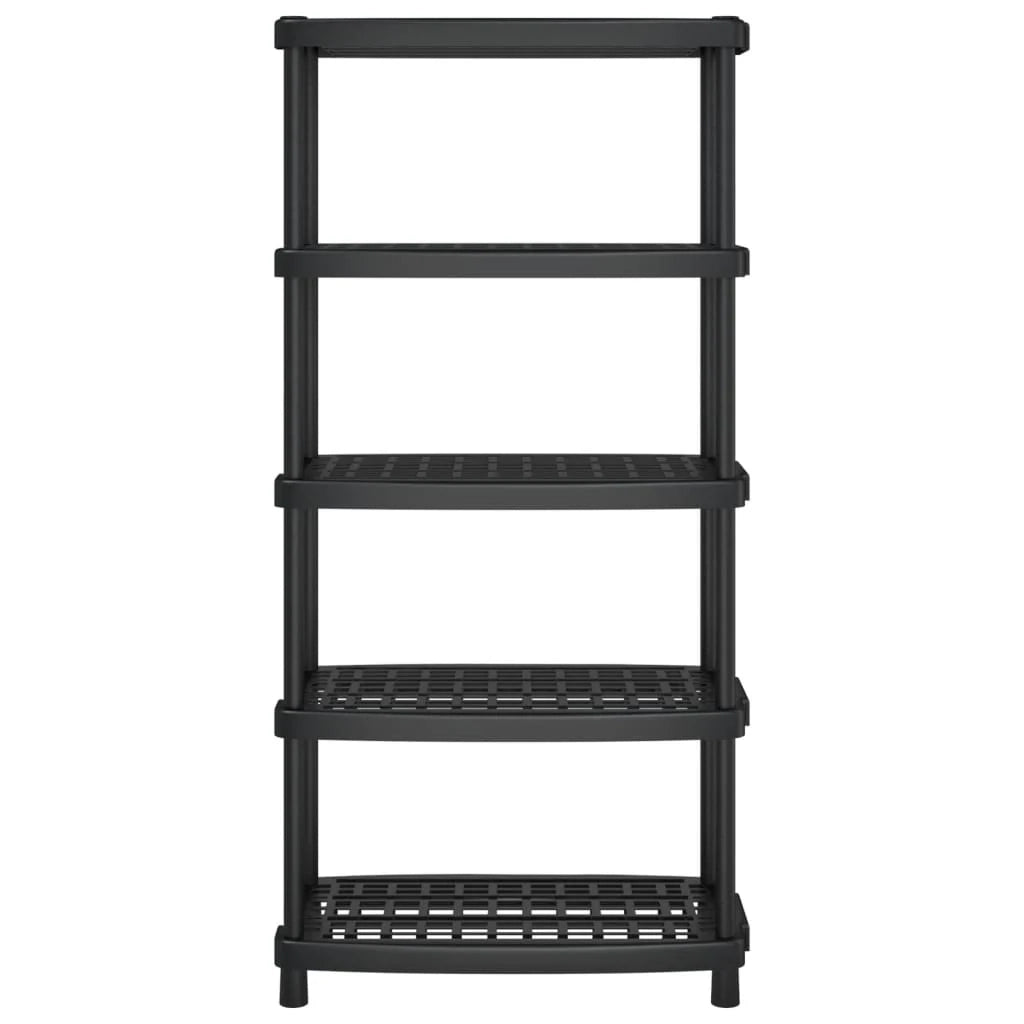 Scaffale portaoggetti a 5 ripiani 93,5 x 45,5 x 194,5 cm Nero PP 02_0045709