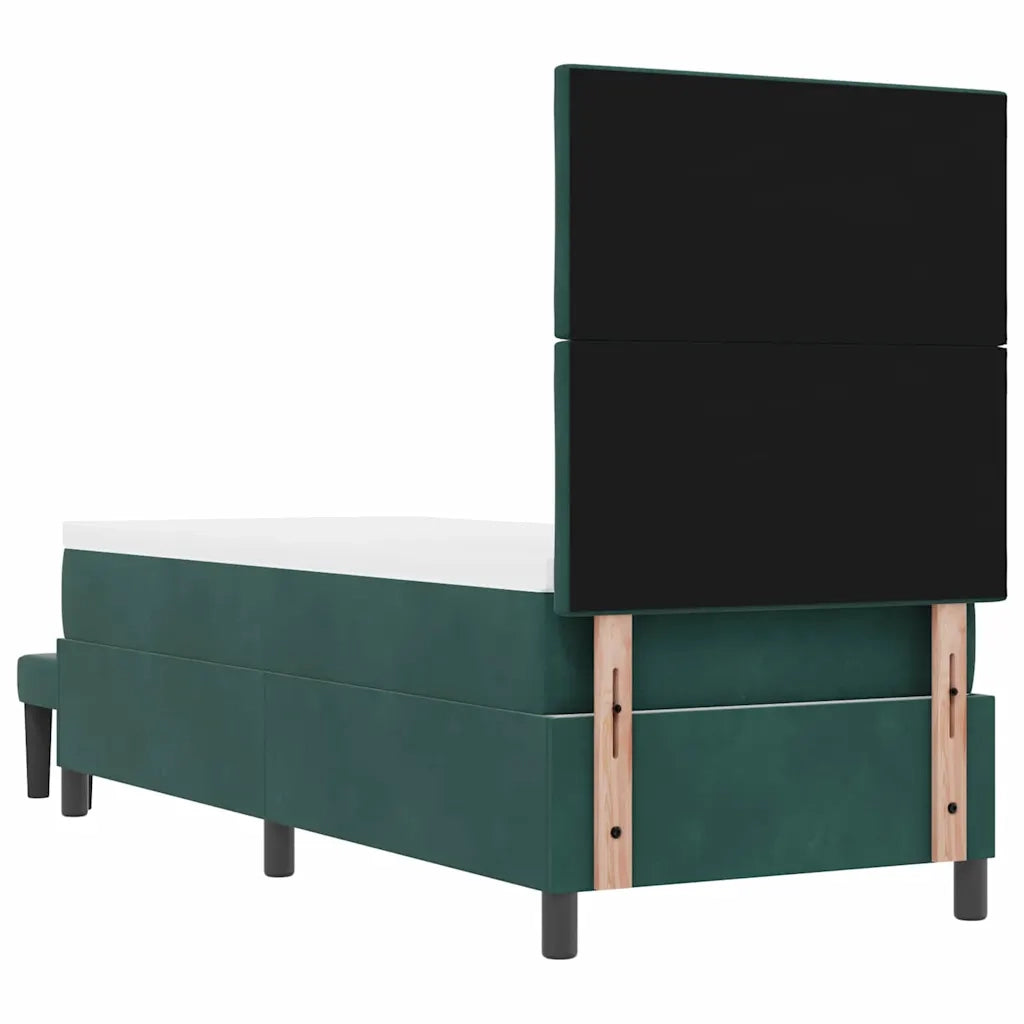 Letto a molle con testiera Verde scuro 200 x 80 cm Velluto 3344543