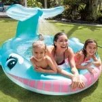 PISCINA GONFIABILE OVALE BALENA  +2 ANNI  cm.201x196x91h.  peso kg.3 (57440)    INTEX