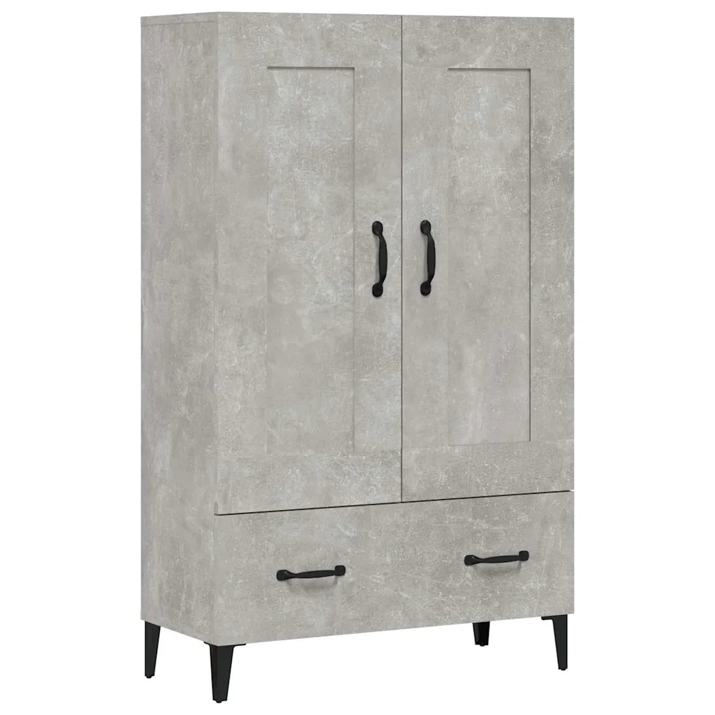 Credenza Grigio Cemento 70x31x115 cm in Legno Multistrato 812577