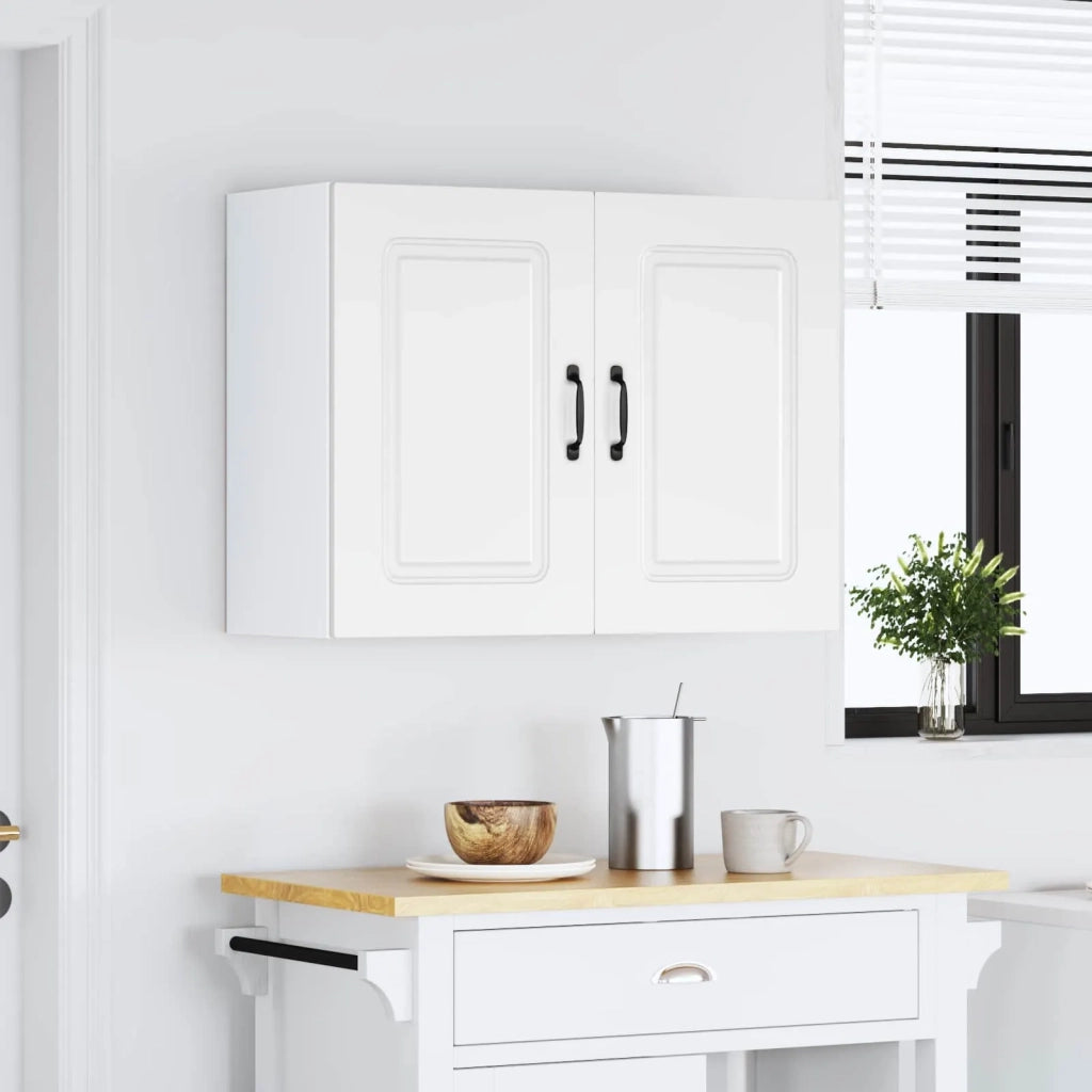 Armoire murale de cuisine Kalmar blanc bois d'ingénierie