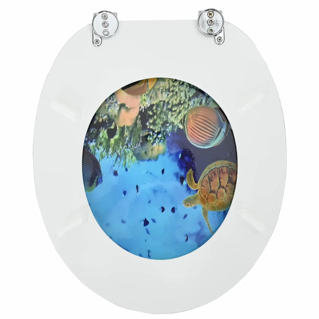 Sedile per toilette con chiusura morbida Blu mare profondo 42027208