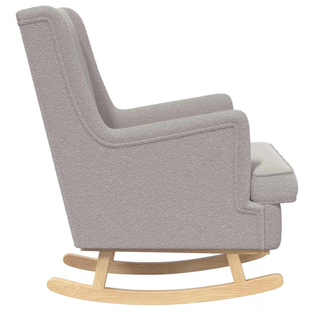 Sedia a dondolo Grigio Chiaro 62 x 80 x 85 cm Bouclé