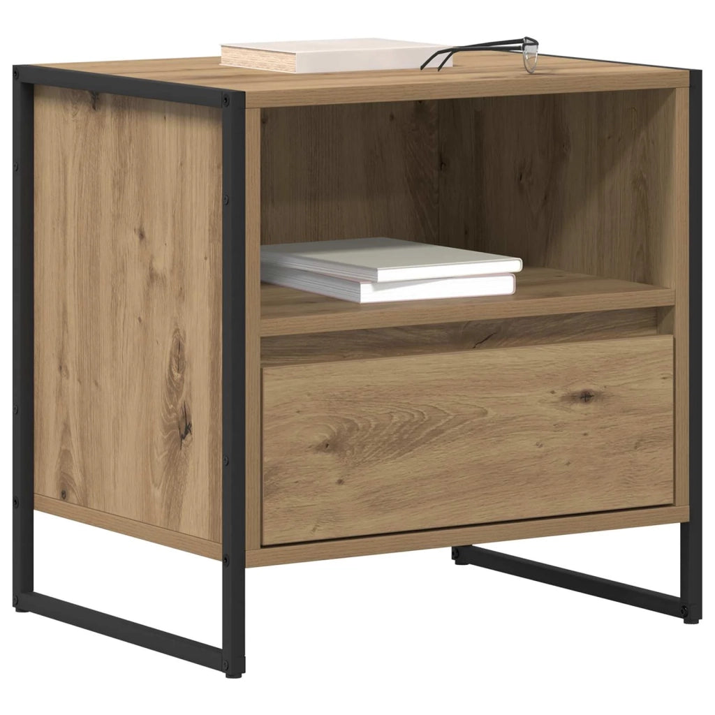 Comodino Rovere Artigianale 50 x 39,5 x 50 cm Legno multistrato 886676