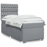 Giroletto a Molle con Materasso Grigio Chiaro 80x200 cm Tessuto 3290322