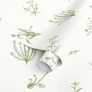 Tappeto da parete autoadesivo - Foglia verde - 41 cm x 3 m - Disegno flore tropicali - Acqua resistente - Facile da applicare