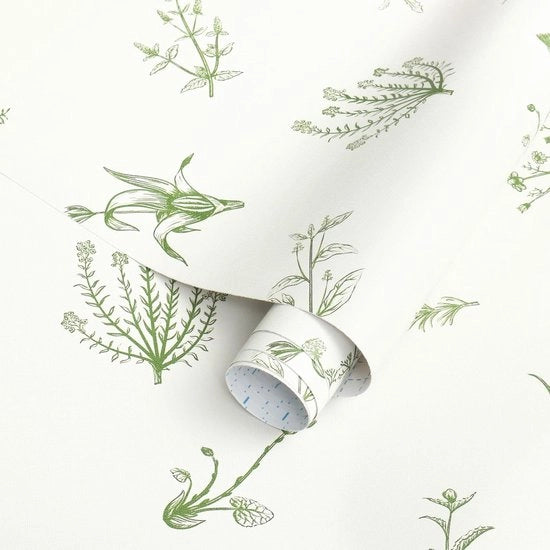 Tappeto da parete autoadesivo - Foglia verde - 41 cm x 3 m - Disegno flore tropicali - Acqua resistente - Facile da applicare