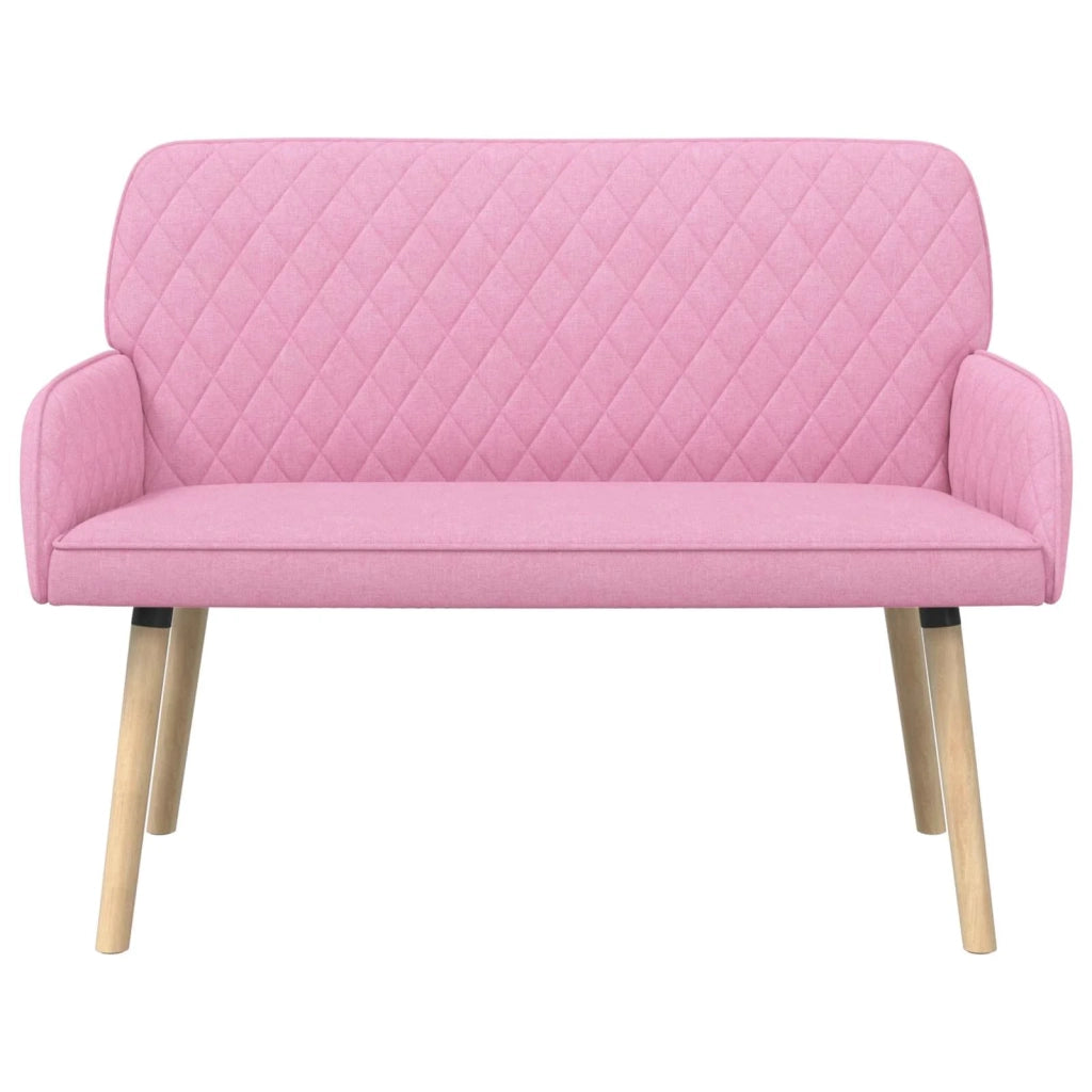 Divano a 2 Posti con Gambe in Legno Massello 2 posto Rosa 42051041
