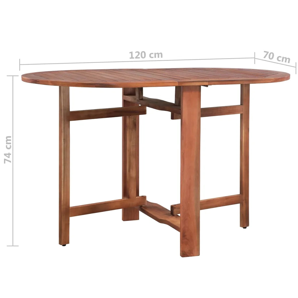 Tavolo da Giardino | Tavolino da esterno 120x70x74 cm in Massello di Acacia