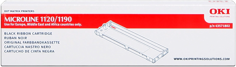 ORIGINAL OKI Nastro colorato nero 1120/1190 43571802 4 milioni cifre
