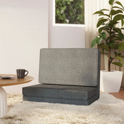Sedia a Sdraio da Terra Pieghevole Grigio Chiaro in Tessuto cod mxl 55961