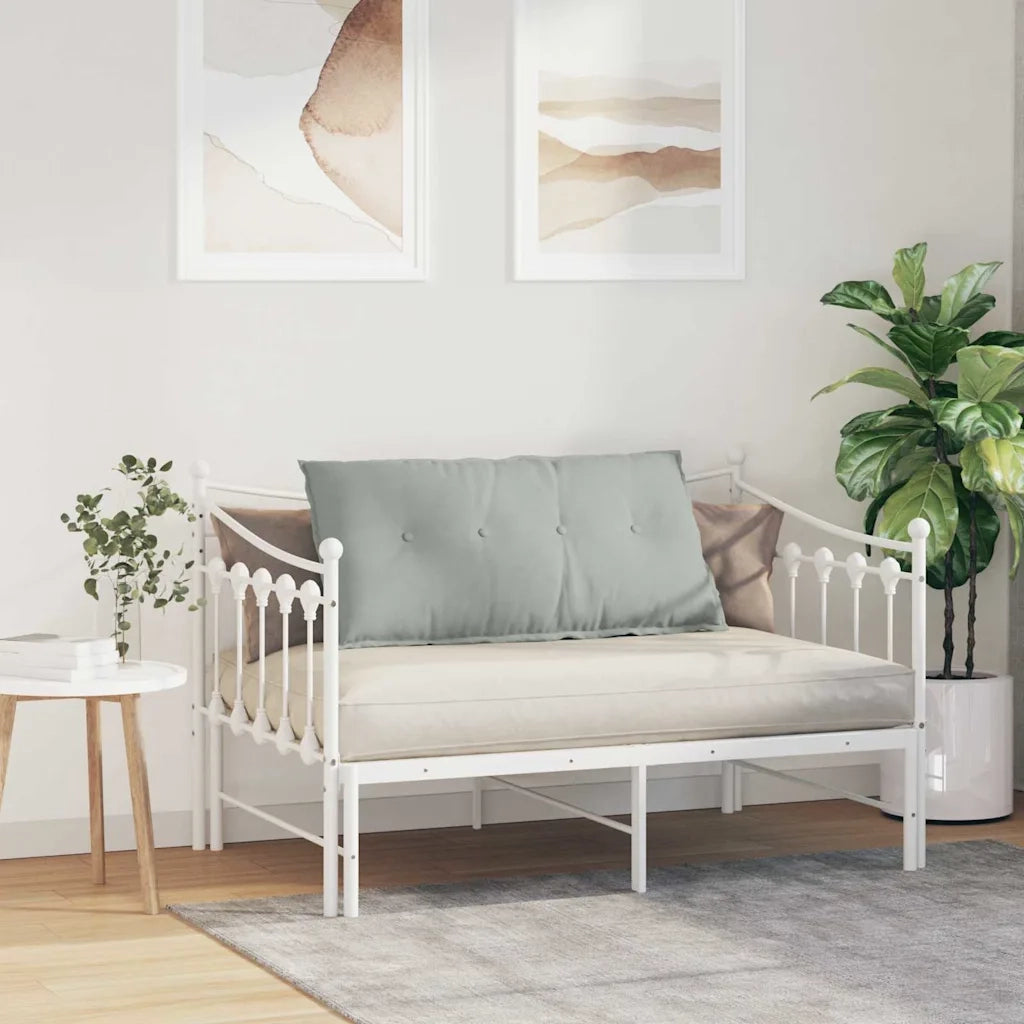 Cuscino per Schiena | Cuscino dorsale Grigio chiaro 100 x 50 cm Tessuto in Cords