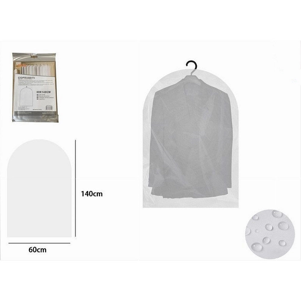 Trade Shop - Set 2pz Custodia Sacca Copriabiti Copri Abito Vestito Giacca 60x140 Cm Eva 87412 -