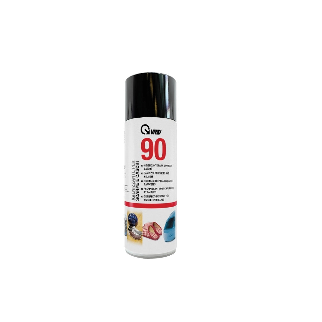 Igienizzante spray VMD 90 400ml bomboletta scarpe tessuti caschi funghi muffe