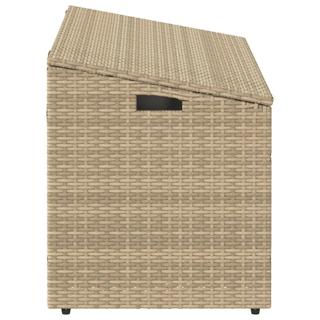 Baule da giardino beige 110x50x58 cm in polyrattan 4104072