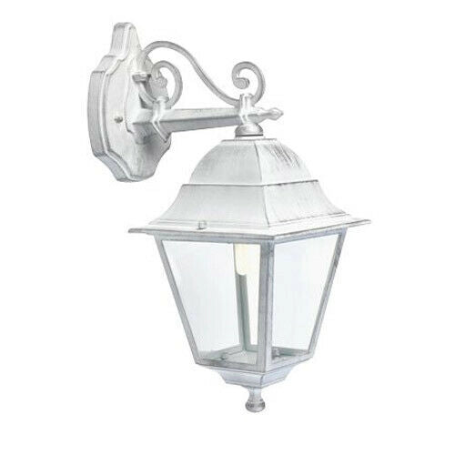 Applique in Basso Bianca Antica Parete Lampada Esterno Illuminazione Old Sovil