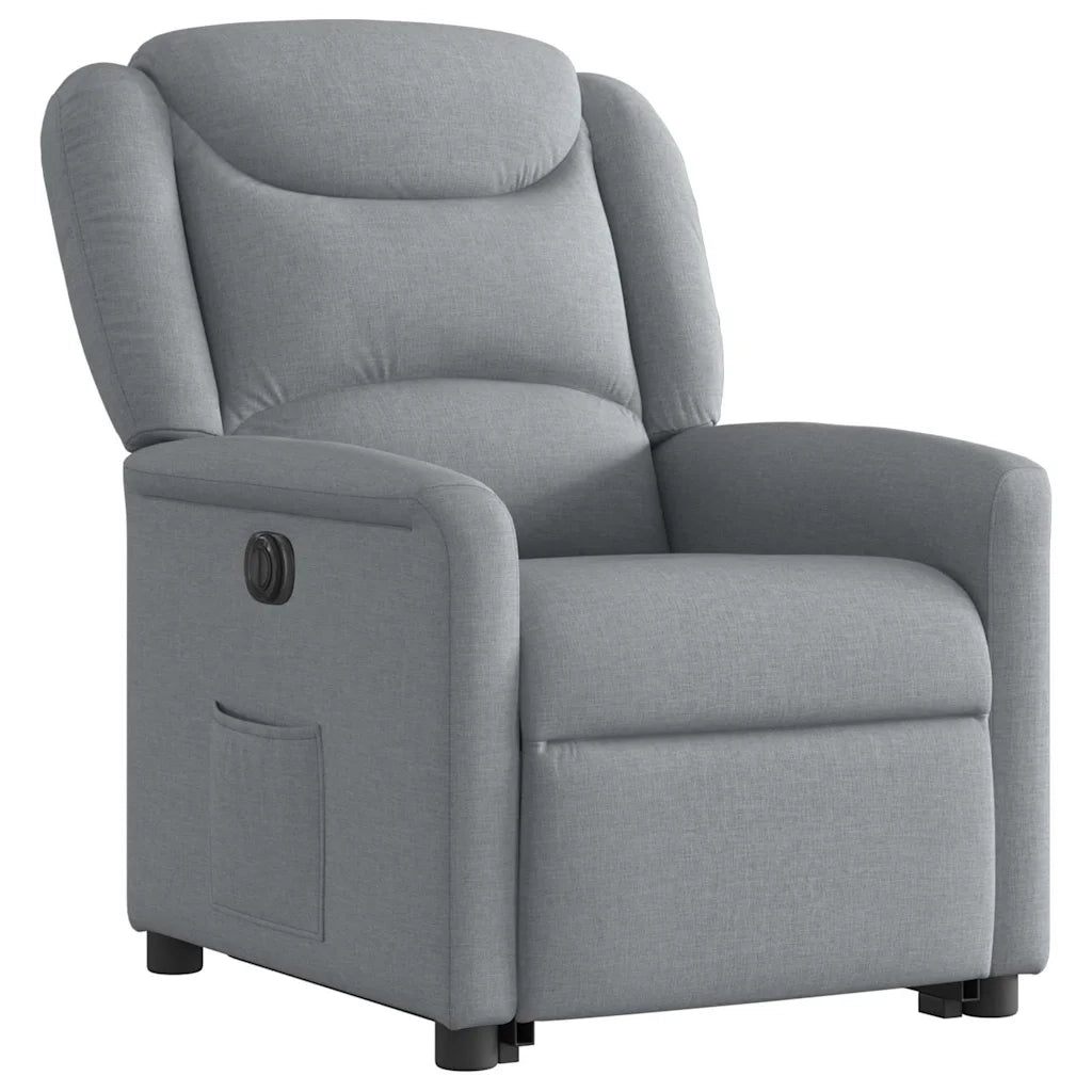 Poltrona Reclinante Alzapersona Elettrica Grigio Chiaro Tessuto 3303214