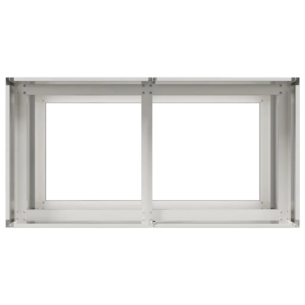 Fioriera | Cassetta per fiori | Vaso 80x40x80 cm in Acciaio Inox
