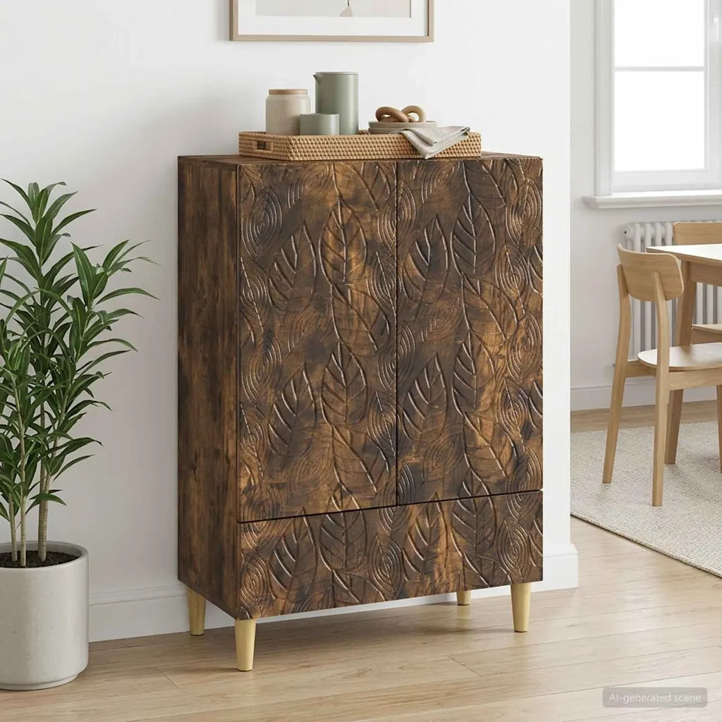 Credenza Rovere Fumo 66 x 34,5 x 95 cm Legno ingegnerizzato 895130