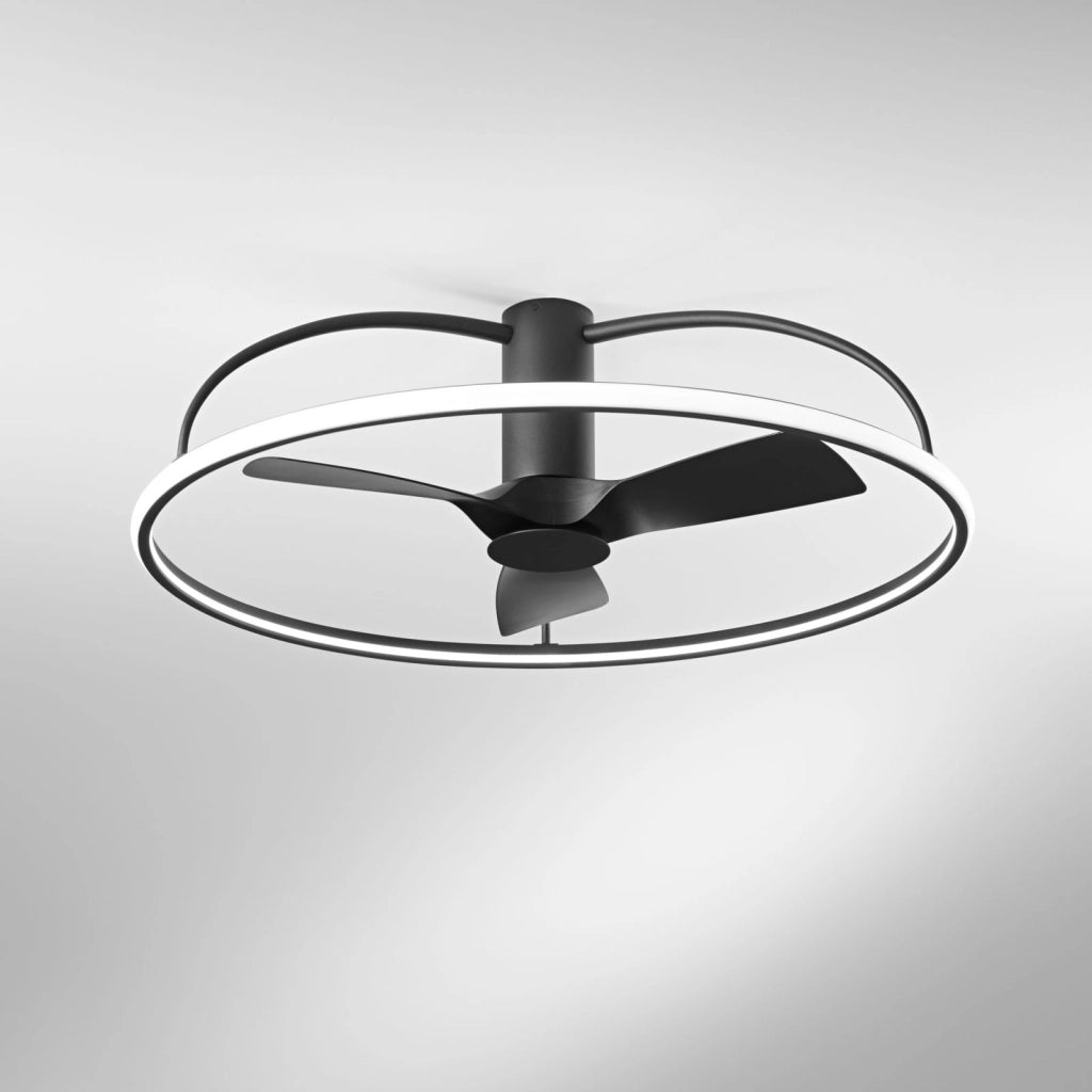 PLAFONIERA LED VENTILATORE MAGNUS NERO 80W 9400LM CCT 3000k-4000k-6500k  100X31,5CM