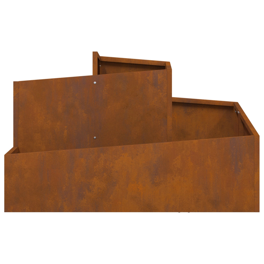 Fioriera 80x80x50 cm Acciaio Resistente alle Intemperie