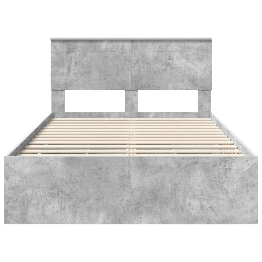 Struttura del letto con cassetto Grigio cemento 120 x 190 cm 3408001