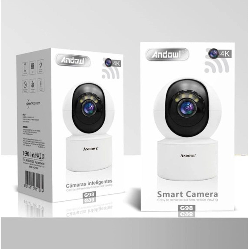 Trade Shop - Telecamera Intelligente Di Sorveglianza 4k Obiettivo Grandangolare Infrarossi 2,4g G98 -