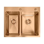 Lavello In Acciaio Toby Brush Copper senza rubinetto da cucina