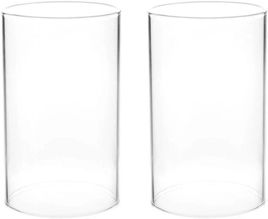 Vetrina a Vento Premium - Vetro di Ricambio per Vetrine a Candela - Vetro Chiara - Candelabro con Apertura Libera - Supporto per Candele Resistenti all'Uragano