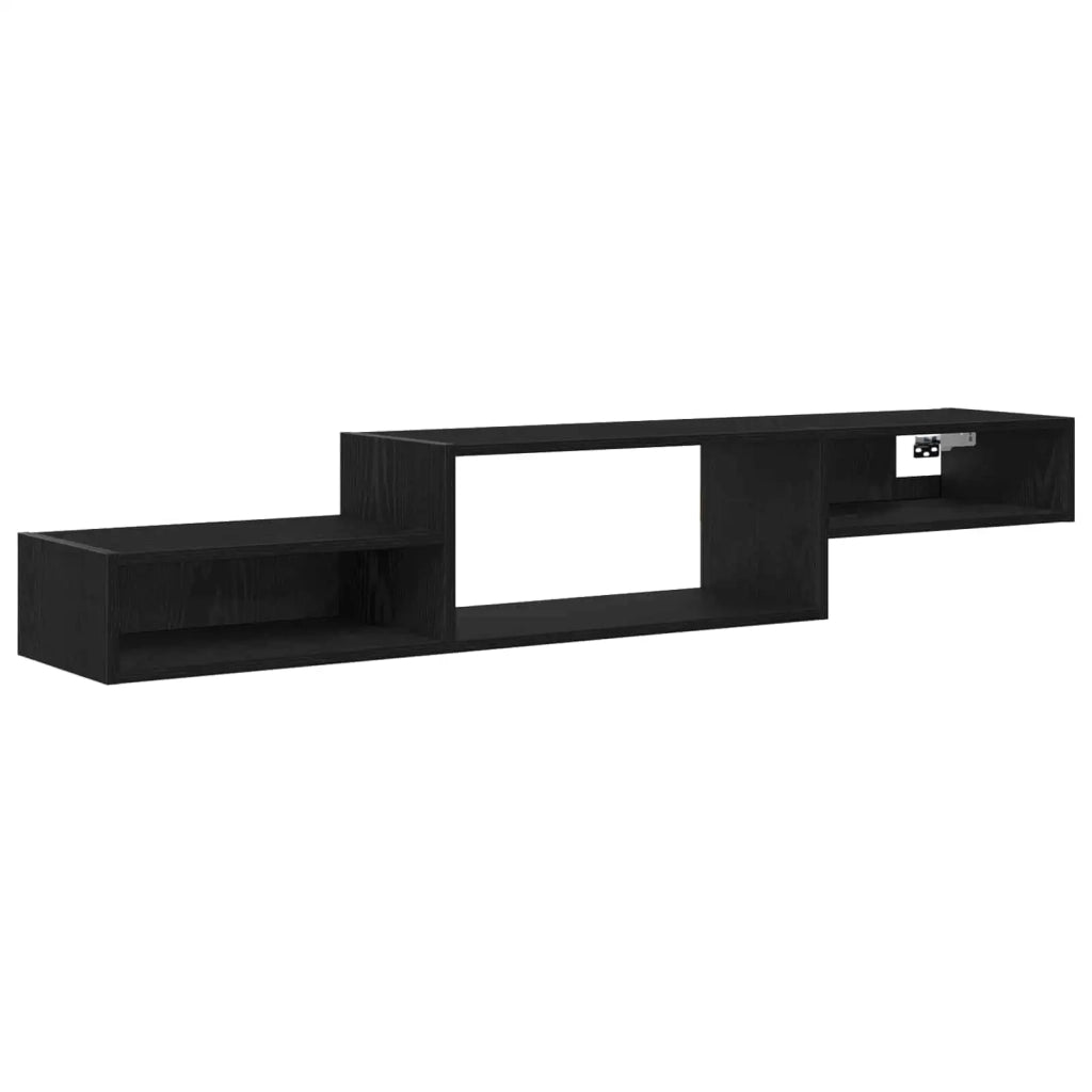 Mobile TV da Parete A parete Rovere Nero 150 x 28 x 26 cm