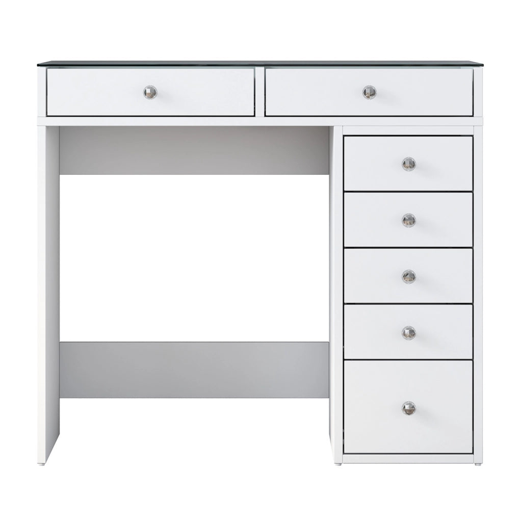 Comodino "Soma" con cassetti in legno incorporati - 90 x 44 x 80 cm - Bianco