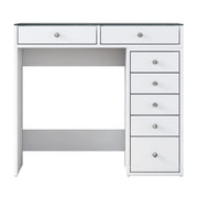 Comodino "Soma" con cassetti in legno incorporati - 90 x 44 x 80 cm - Bianco