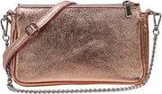 Borsa da spalla in pelle reale Crossbody tasca a mano Clutch Borsa piccola Borsa da sera 23x13cm Jennie G323 (rosa corallo)
