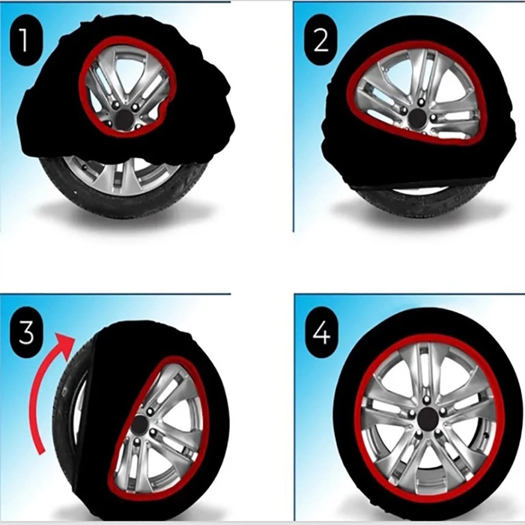 CALZA NEVE OMOLOGATE ITALIA EN 16662-1 2 CALZE TESSILI PNEUMATICI AUTO TAGLIA L