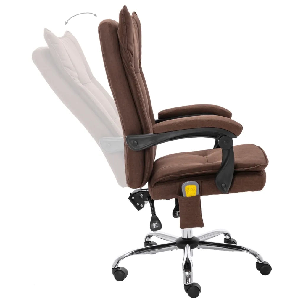 Sedia Massaggiante da Ufficio Marrone in Tessuto cod mxl 22985