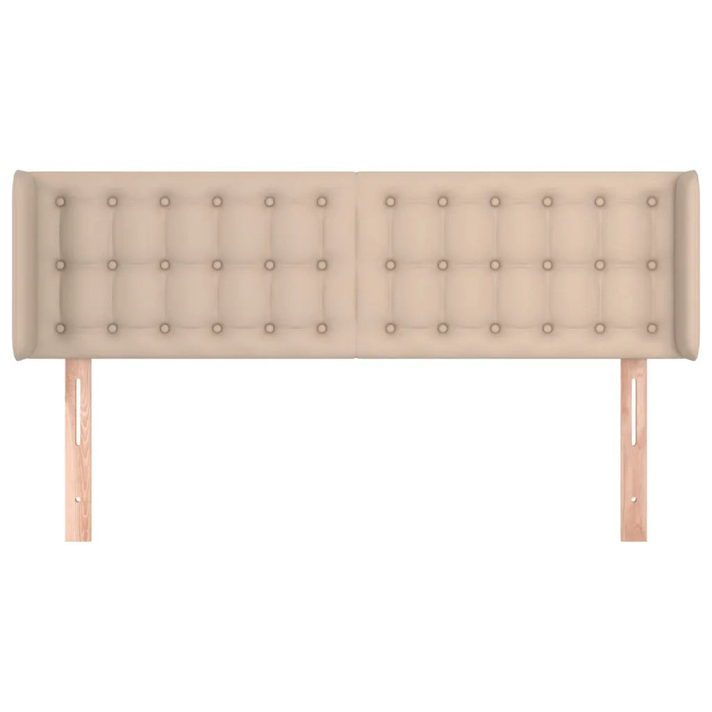 Testiera | Testata ad Orecchio Cappuccino 147x16x78/88 cm in Similpelle