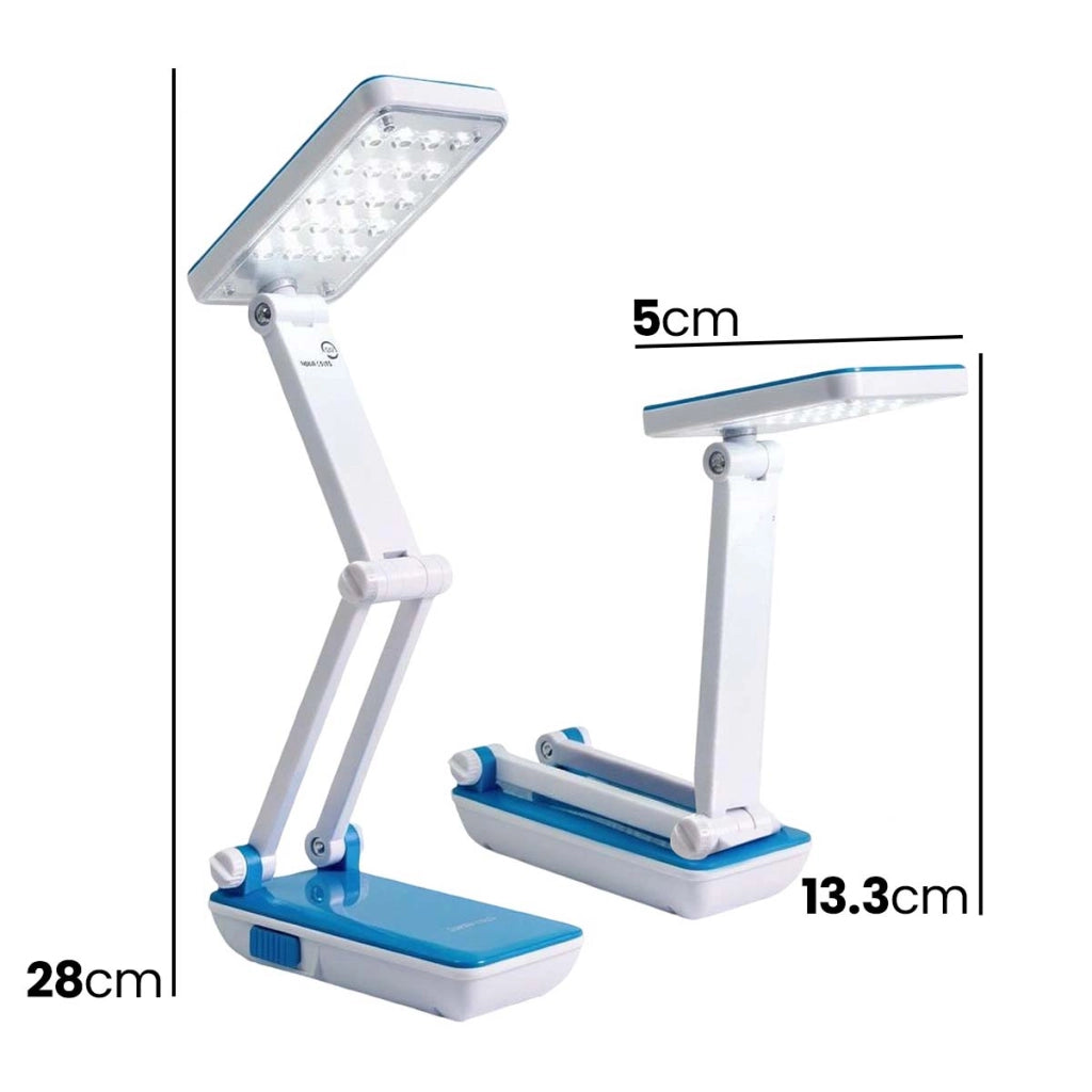 Lampada da scrivania 24 LED SMD 3 intensità regolabili pieghevole Bianco Avizar