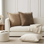 Federa 2 pz HOUTEN Marrone 70 x 70 cm Tessuto Chenille 921381