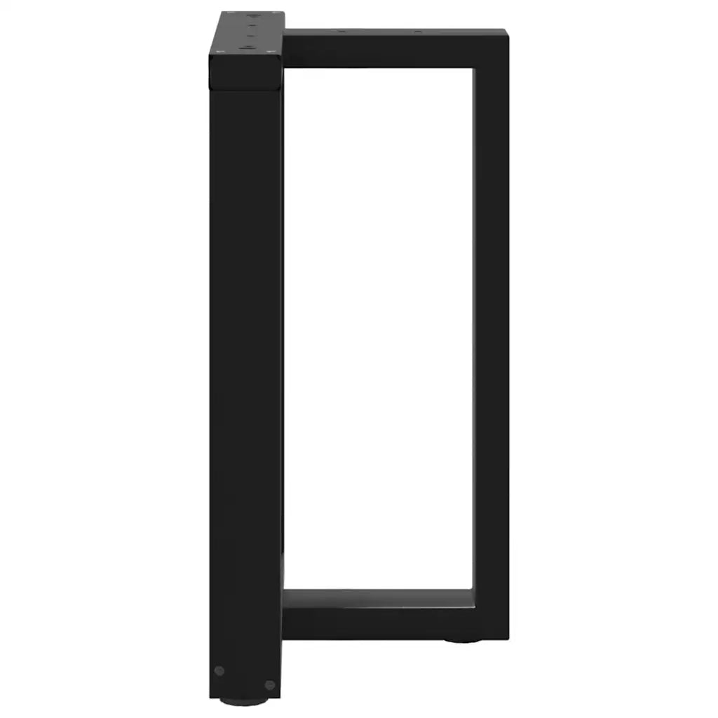 vidaXL Gambe per tavolo da pranzo a forma di T 2 pz nere 60x35x(72-73) cm in acciaio