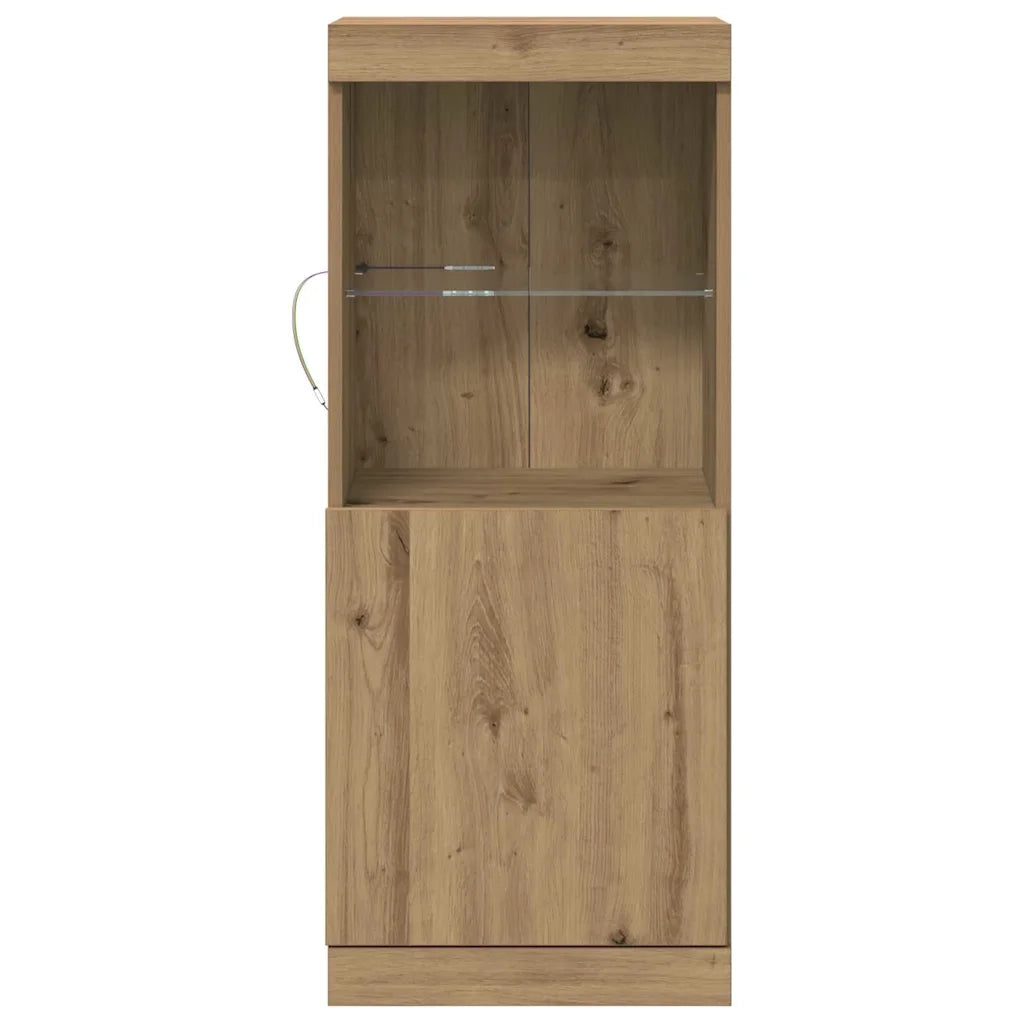 Credenza | Madia LED Rovere artigianale 41 x 37 x 100 cm Legno multistrato