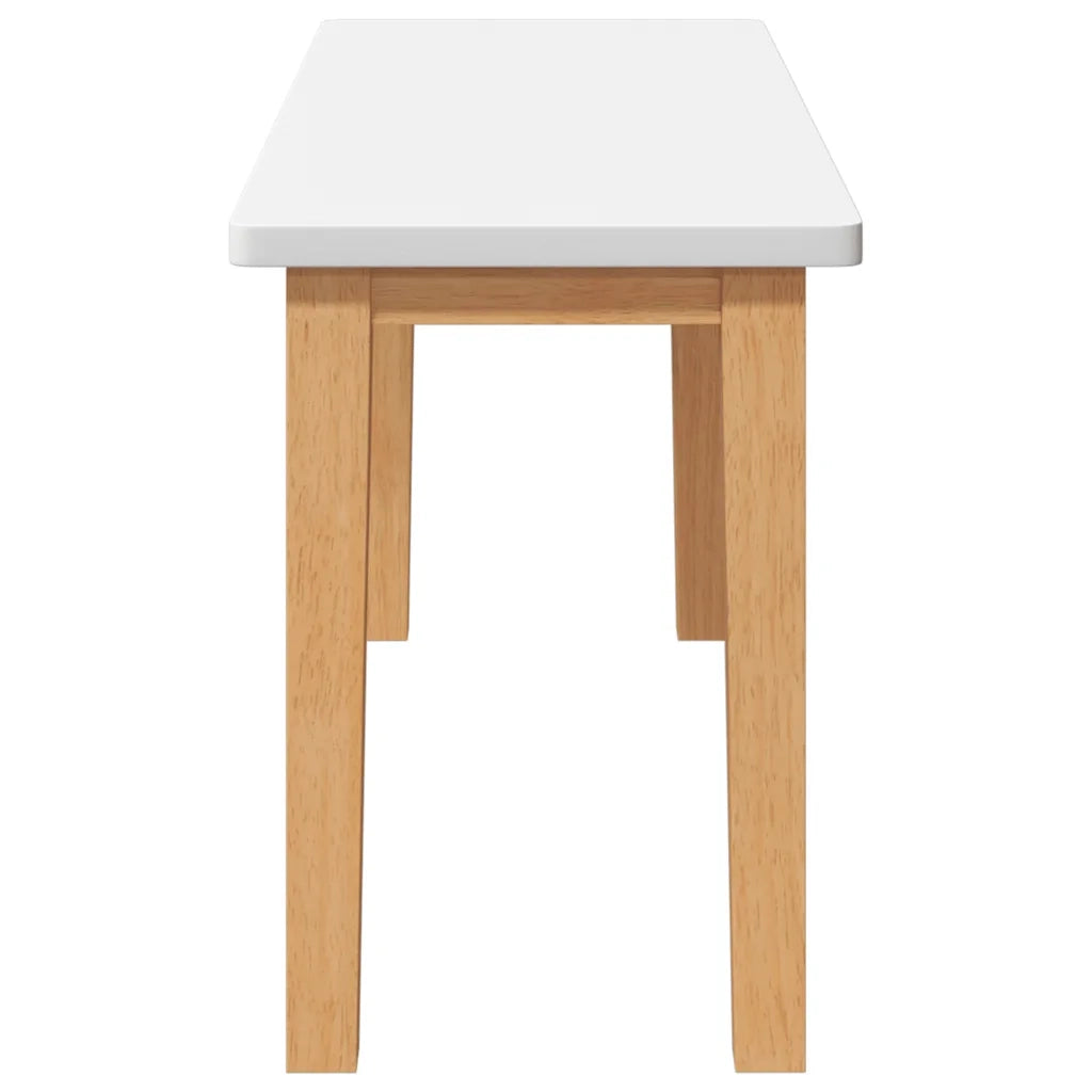vidaXL Panca 90 cm in Legno Massello di Hevea