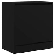 Scarpiera mobiletto portascarpe mobile per ingresso/corridoio/soggiorno 60 x 34 x 63,5 cm legno ingegnerizzato nero 02_0021997