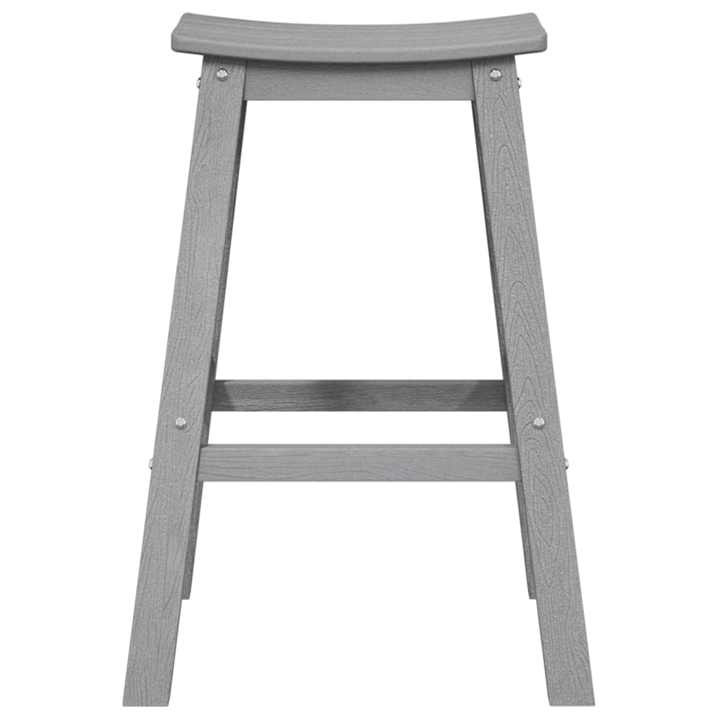 Sgabelli da bar  9 pz grigio chiaro HDPE