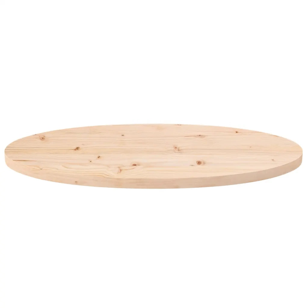 Piano del tavolo 80x40x2,5 cm in legno massello di pino ovale 824320
