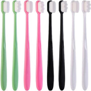 Set di Spazzolini da Denti 8 pezzi - Setole morbide - Idoneo per Tegumento Gengivale Sensibile - Spazzolino da Denti Manuale - Cuscino per la Lingua - Materiale Plastico 17,5 x 1,5 cm - Spazzolini da Denti