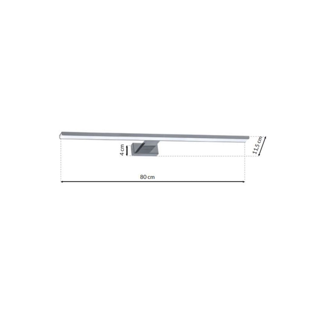 Applique LED specchio Milagro Shine 80cm 15W IP44 4000K