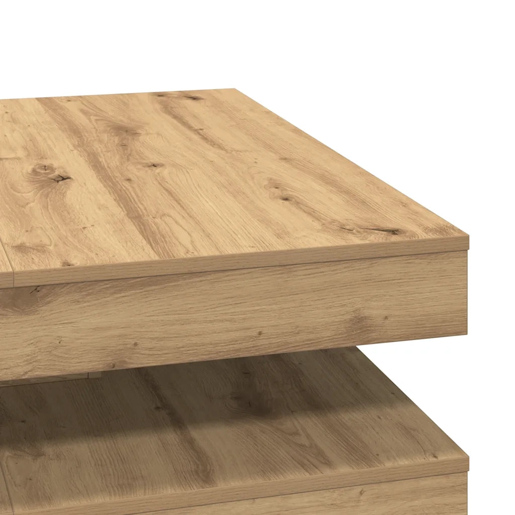 vidaXL Tavolino da Caffè Girevole a 360 Gradi Artigianale 90x90x34,5cm