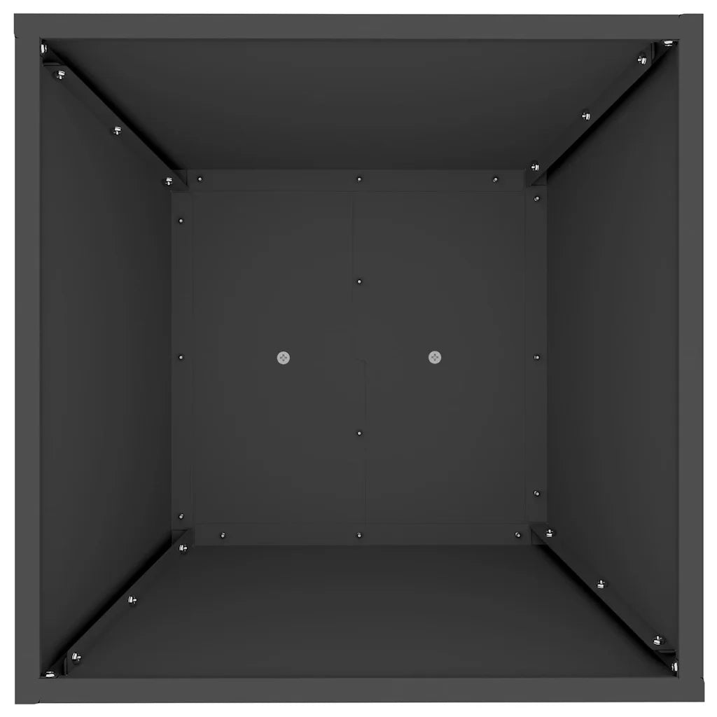 Vaso a Pilastro-Fioriera da Esterno-Contenitore per Piante Nero 40 x 40 x 100 cm
