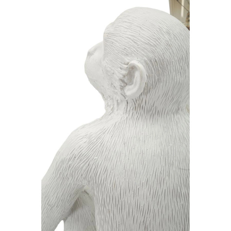 Lampadelle A Da Tavolo Monkey Seduta Bianca cm 33x33x32