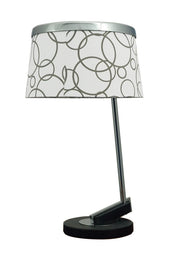 Lampada da tavolo Candellux Impresja E27 nero/bianco